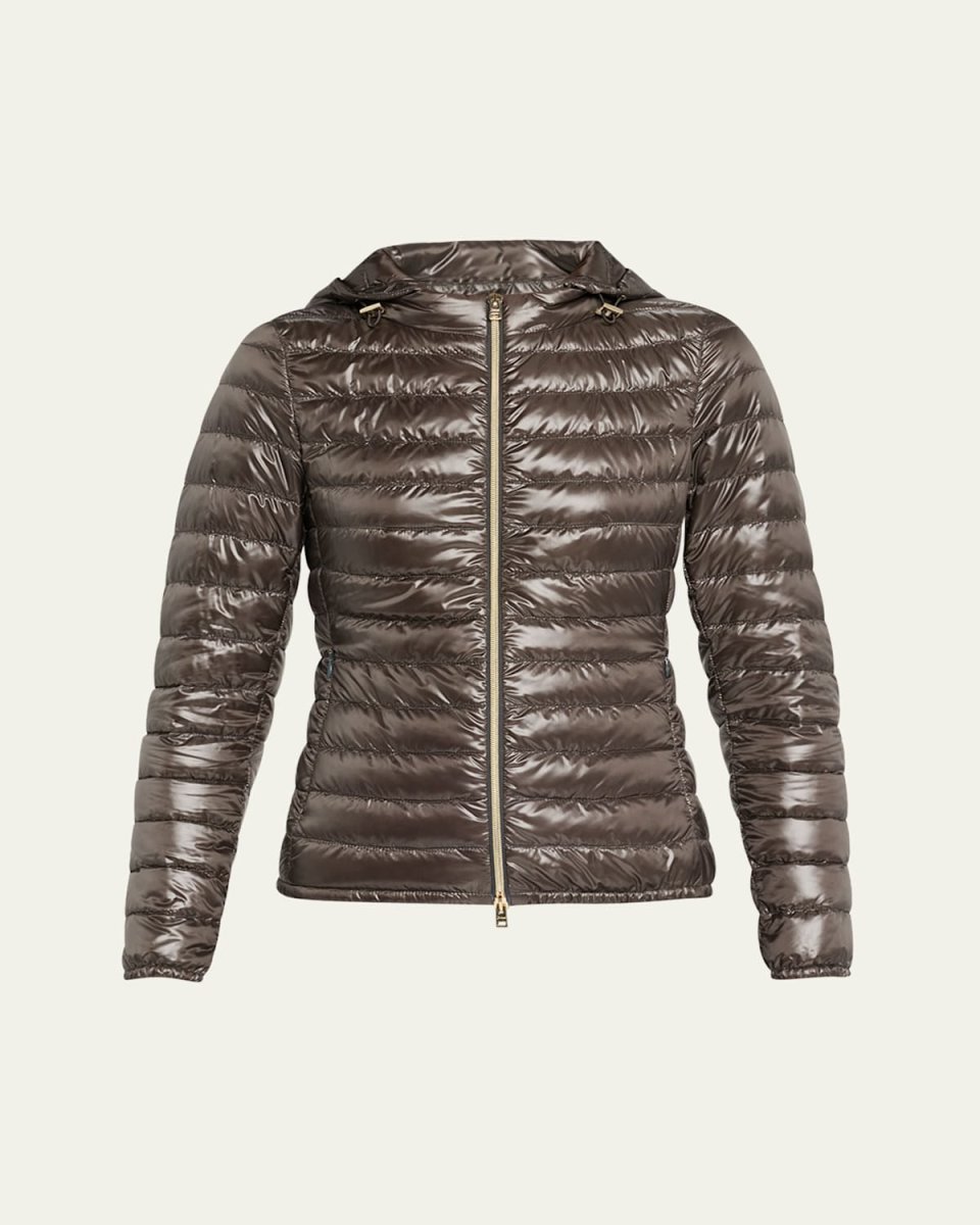 Angela Short Down Jacket with Detachable Hood